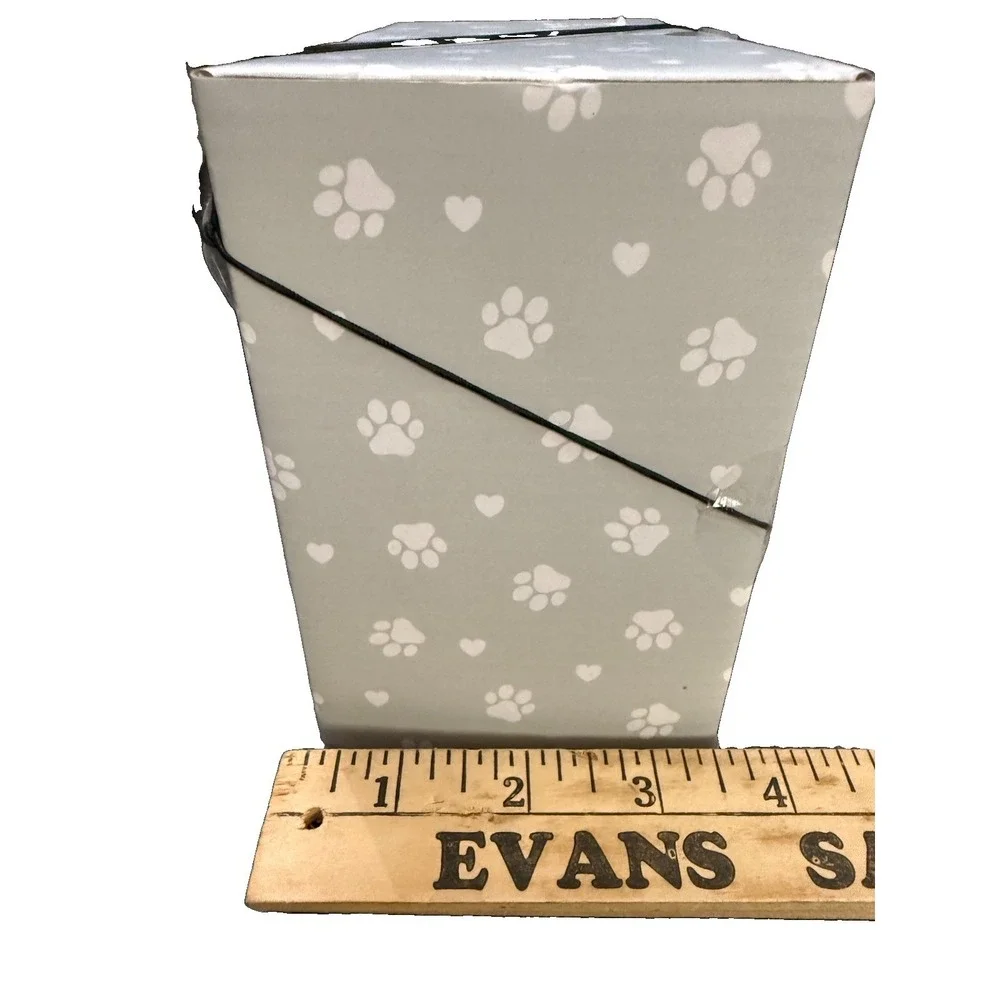 New View Gifts Dog Paw Print Photo Clip & 12oz Ceramic Mug - Black & White
